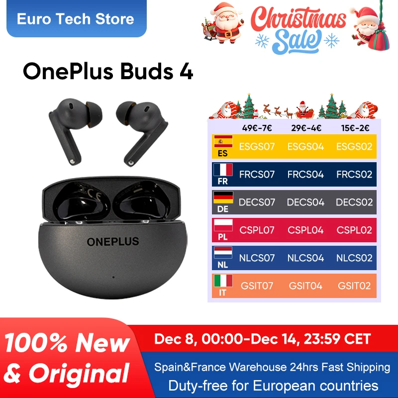 OnePlus Buds 4 Version mondiale originale réduction active du bruit sans fil Bluetooth 5.4 Endphone intra-auriculaire qualité phare étanche