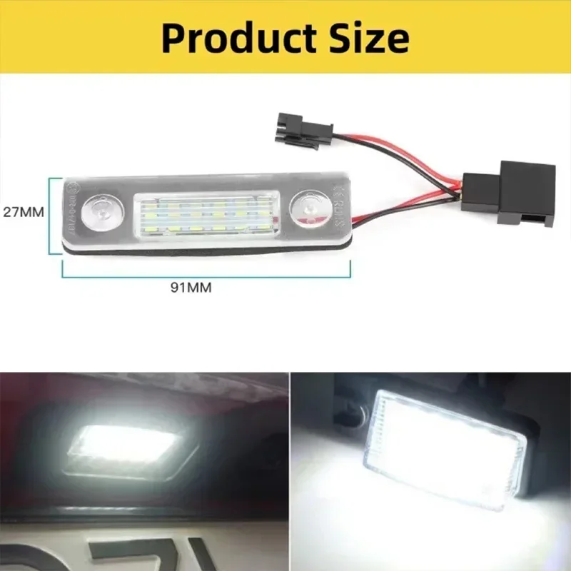 2 قطعة ضوء لوحة الترخيص لسكودا اوكتافيا MKII 1Z A5 2009-2013 تجميل غرفة 5J اوكتافيا MKII قبل تجميل 2003-2007 سيارة Led