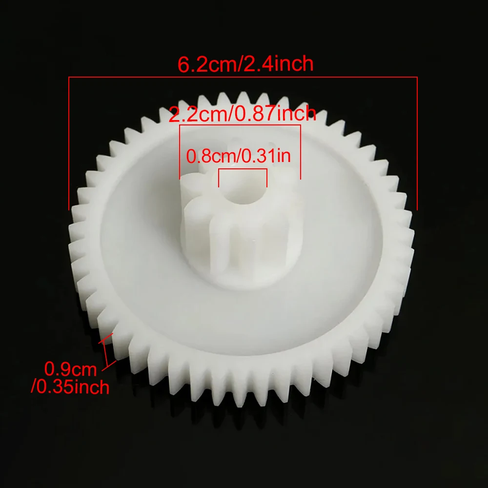 1Pc Plastic White Gear Hole 8mm For 550 Motor Children Car Electric Vehicle Electrical Equipment Supplies Motor Gear Accessorie