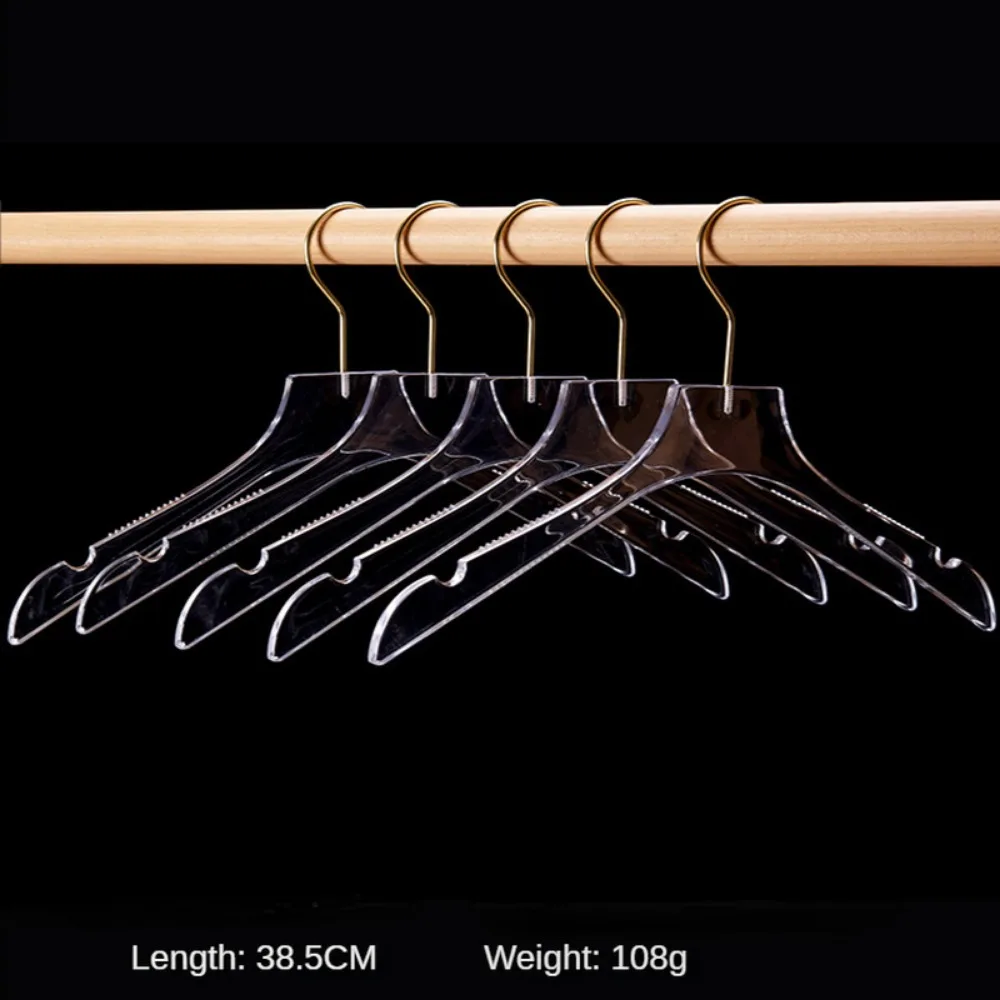 5pcs Clothes Hanger Man Women Kids Hanger Closet Clear Wardrobe Transparent Acrylic Pants Rack for Shop Store