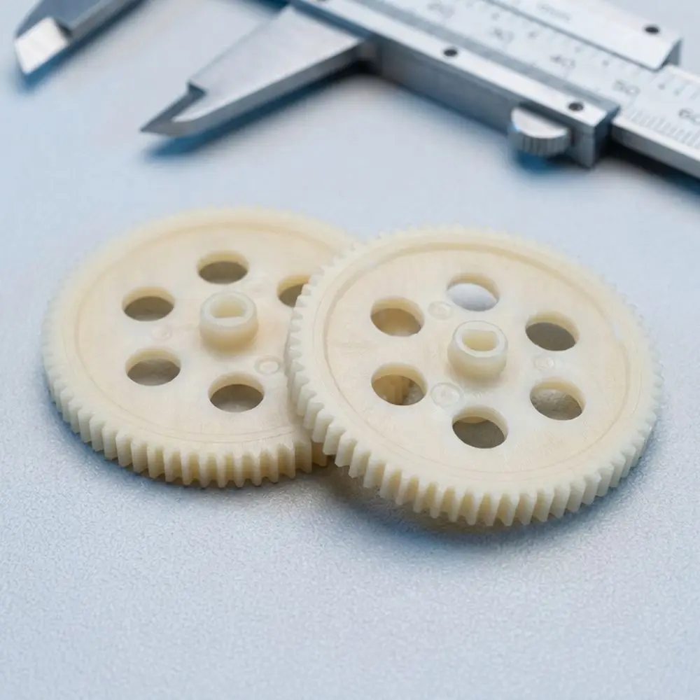 2PCS Plastic RC Main Gear Set White Direct Replacement Remote Control Helicopter Gear Brushless Low Noise