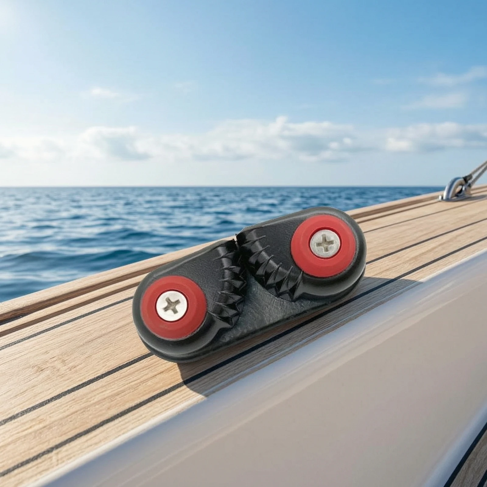 2 Pieces Aluminum Cam Cleat Serrated Cam Cleat with Toothed Gripping Surfaces Hardware Compact Marine Grade for Sailboats