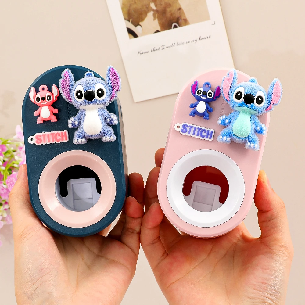 Presse-dentifrice Stitch, accessoires de salle de bain mignons Disney Lilo & Stitch, porte-clés à rouleau de Tube de dentifrice, cadeau pour les Fans d'enfants