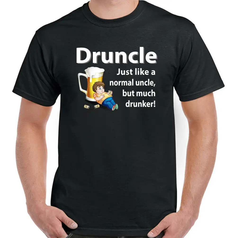 Druncle Mens Funny Drunk Uncle T-Shirt Fathers Day Birthday 30th 40th 50th Gift