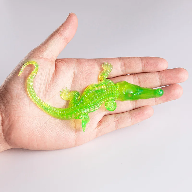 Funny novelty sticky toy TPR soft pop it animal crocodile squishy models prank supplies alligator joke fidget kids educational