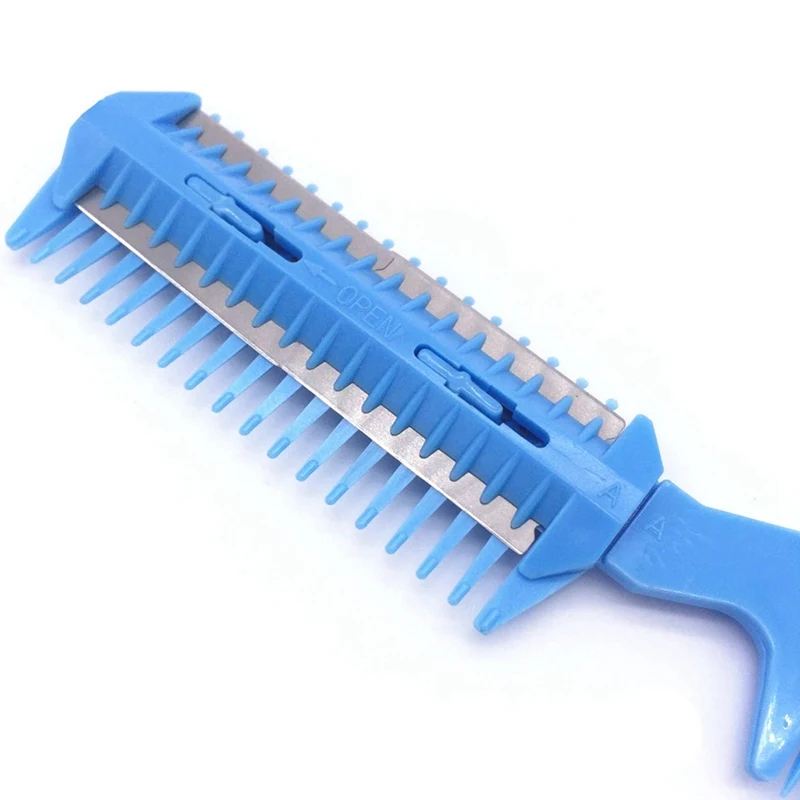 Pet Hair Trimmer Comb Cutting Cut Dog Cat With 2 Blades Grooming Razor Thinning Hairbrush Comb for Cleaning Grooming Supplies