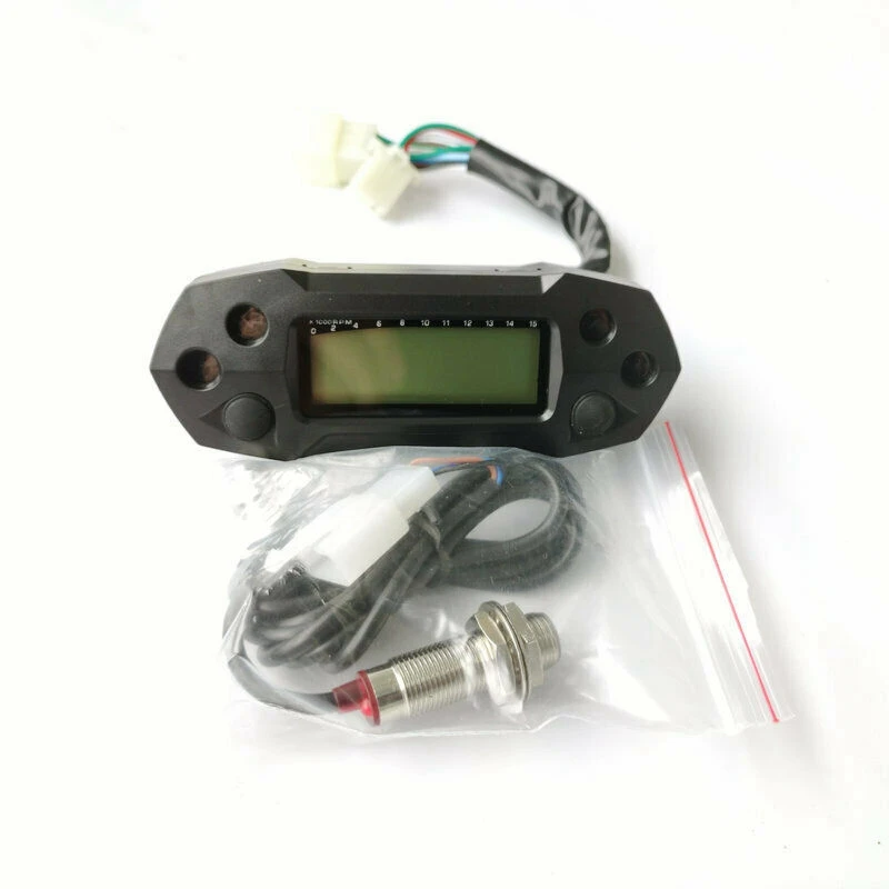 Motorcycle Speedometer LCD Display Odemeter Electric Injection Carburetor