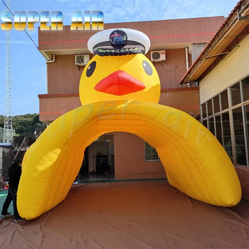 

Custom 3D Pirate Captain Inflatable Arch, Yellow Air Blow Tunnel Tent for Theme Park Kids Party Carnival Entrance Decor