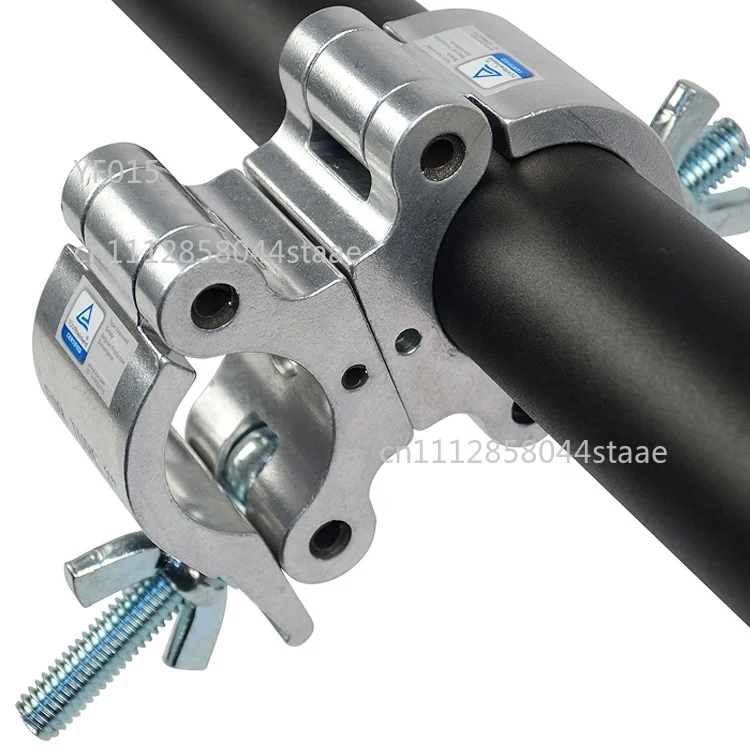Aluminum Alloy Rotary Double Coupler Clamp Fit 38-52mm Pipe Heavy Duty 500kg Load Truss Connecting Fastener