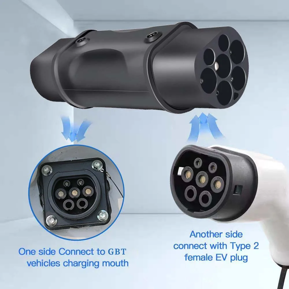 32A EV Charger Converter stazione di ricarica IEC 62196 Type2 a J1772 Type1 e Type1 a Tesla Electric Car Charging Adapter Barrel