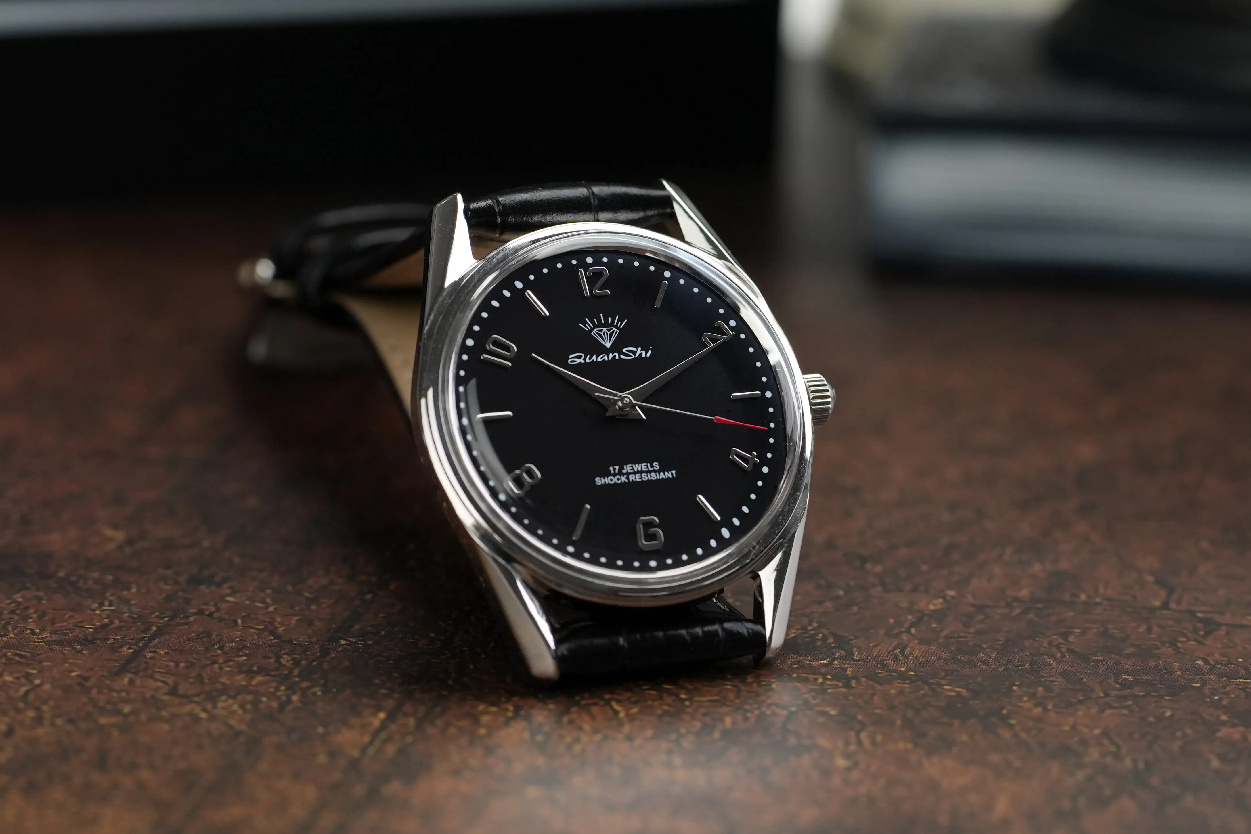 

38MM Men's Shanghai Manual Mechanical Watch, Retro Hand-Wound, Solid Steel Strap, 17 Jewels