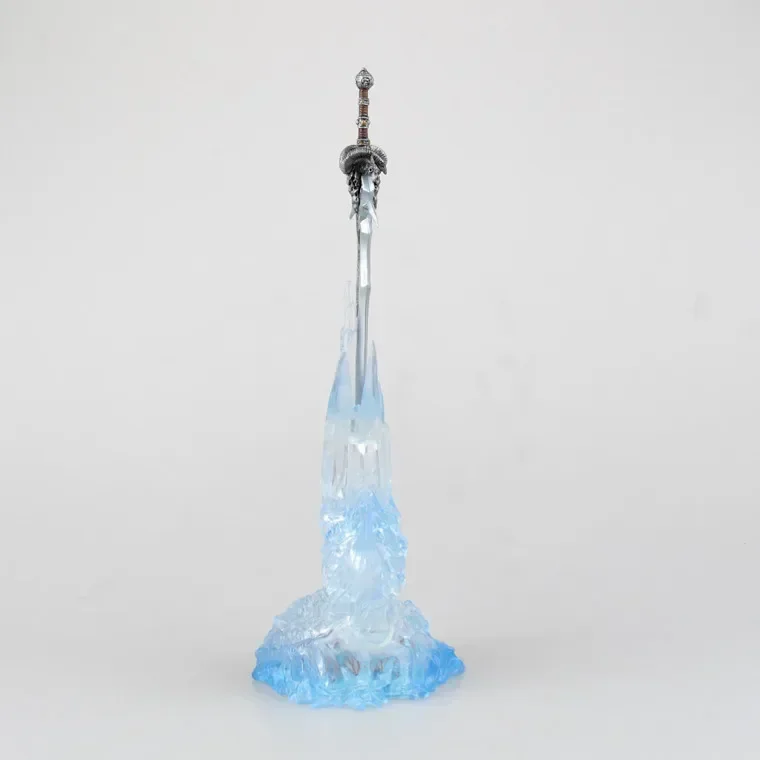 [Funny] Game WOW Lich King Sword Frostmourne Action Figure LED light statue Collectible Model PVC Toy kids child gift