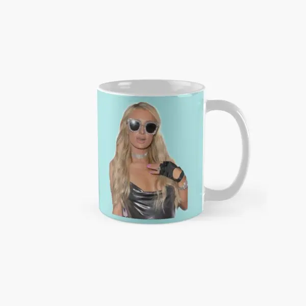 Paris Hilton Classic  Mug Design Printed Photo Coffee Gifts Picture Image Drinkware Cup Simple Tea Handle Round