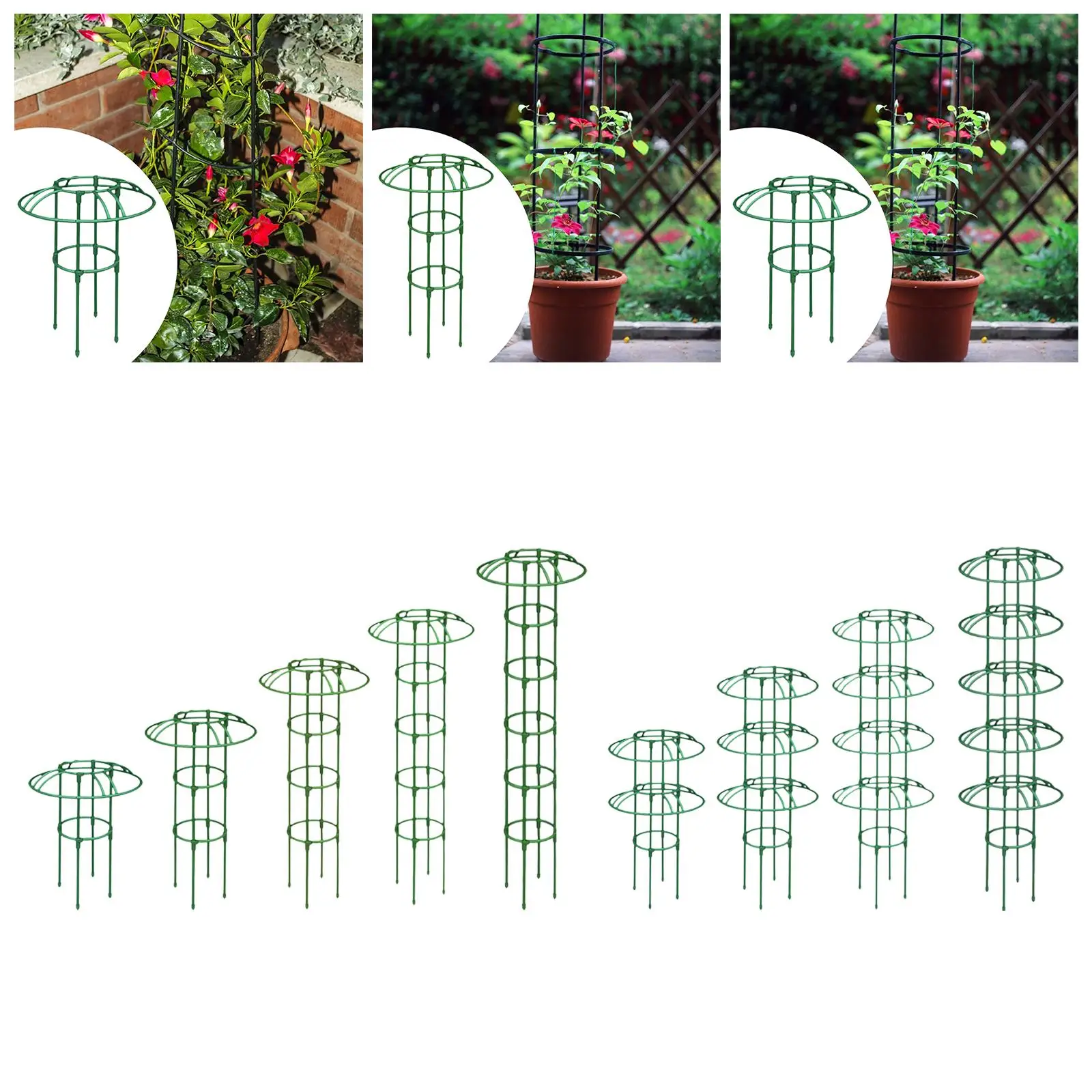 

Garden Obelisk Trellis Outdoor Flower Support Cage for Vines Flowers Roses