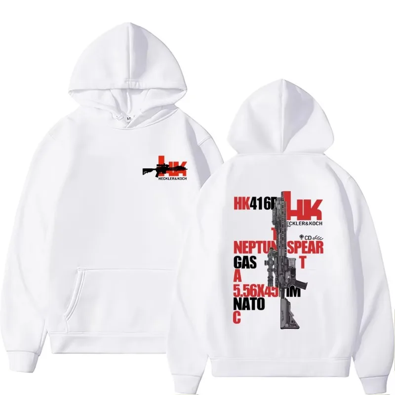 هيكلر آند كوخ HK416 الجيش مروحة نادي التدريب في الهواء الطلق المنافسة هوديي الرجال النساء البلوز غير رسمي الذكور خمر الصوف هوديس #3