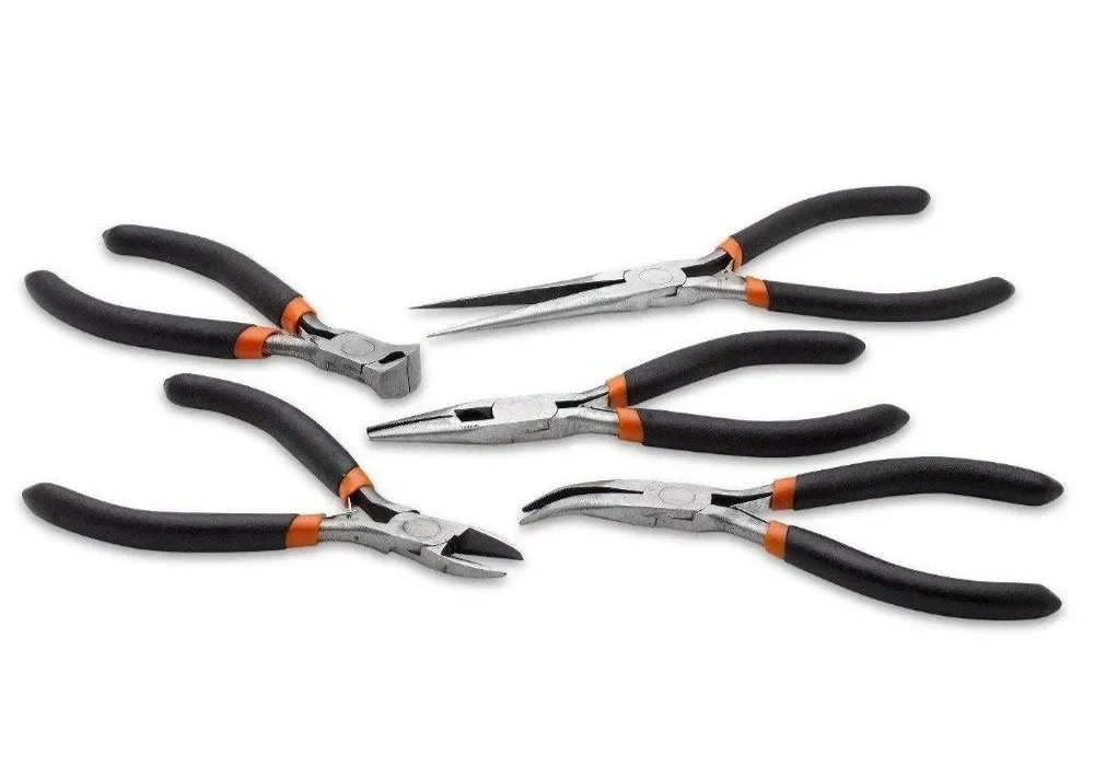 5-teiliges 4,5-Zoll-Mini-Elektronikzangen-Set mit diagonaler Seitenschneider, Kabel-Drahtschneider, Reparatur von Präzisionszangen – Detail 3