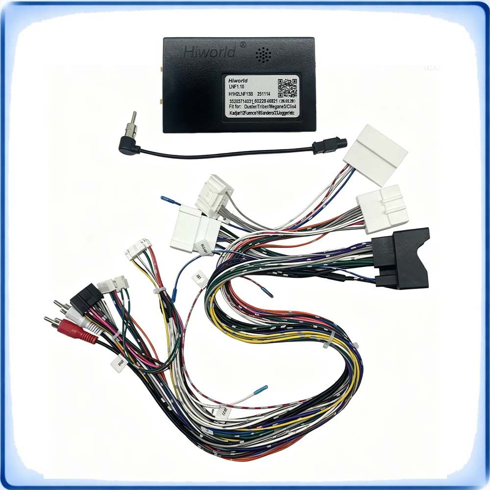

Car Accessories Quadlock 12Pin/32Pin Radio Wiring Harness with CANBUS Decoder for Renault Megane Fluence