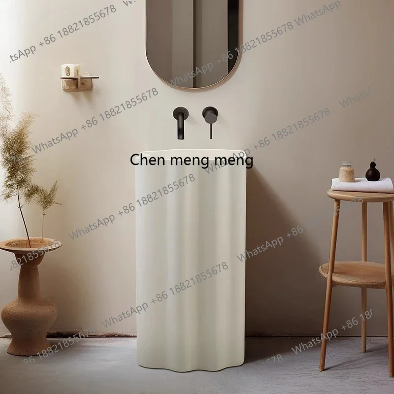 

X Washbasin, integrated floor-to-ceiling washbasin, simple art, pillar basin