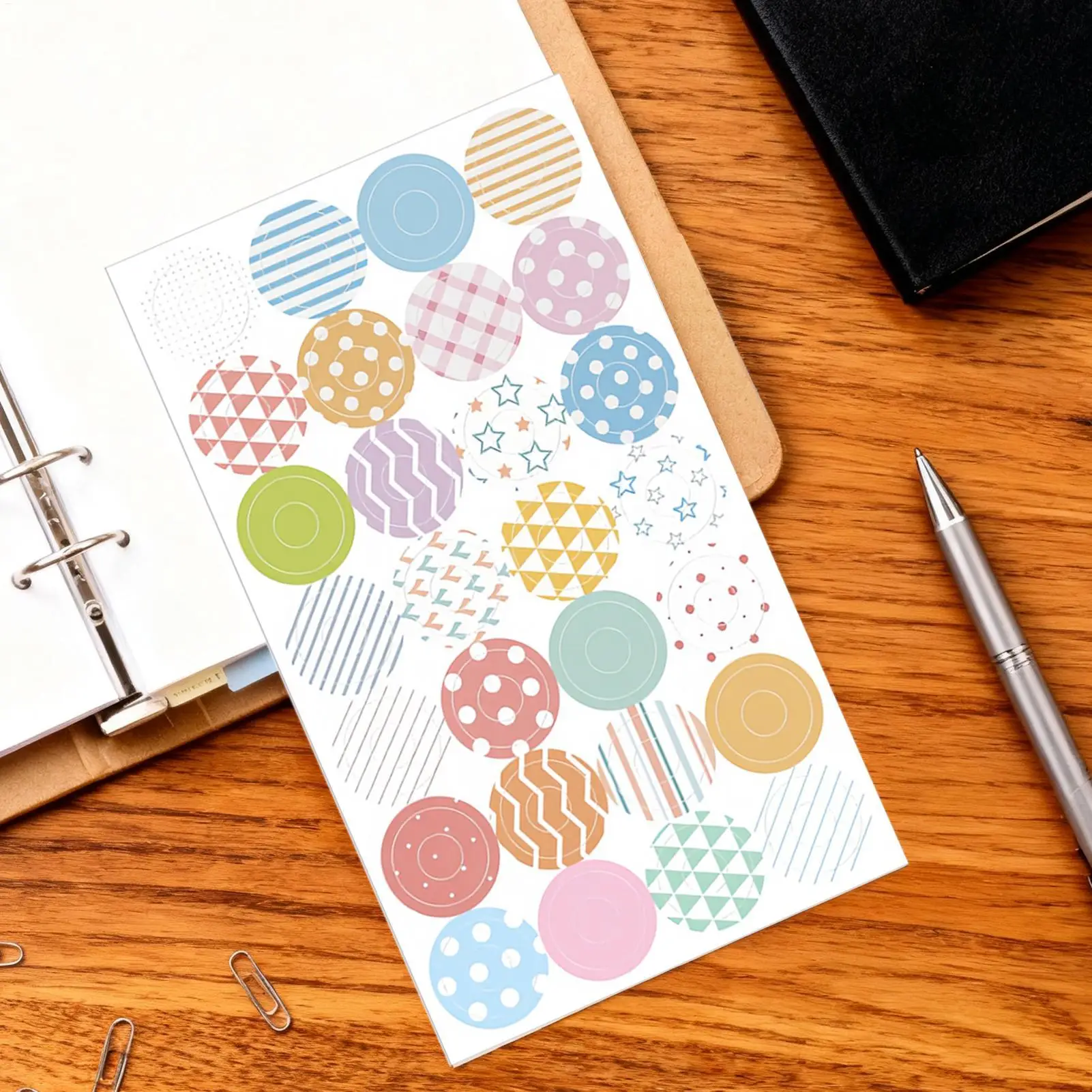 ملصقات ثقب الموثق ذاتية اللصق دوائر مستديرة واقيات ثقب ذاتية اللصق للورق لصياغة كتاب حزمة الملاحظات السائبة #3