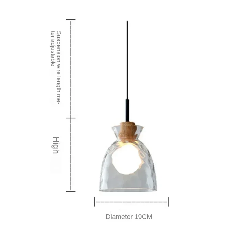 Lampe LED Suspendue en Verre Transparent au Design Moderne, Luminaire Décoratif d'Nik, Idéal pour une Chambre à Coucher, un Salon, une Cuisine, une Salle à Manger ou un Restaurant