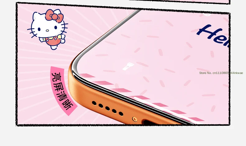 Sanrio Cute Off Screen Pattern Handyfolie Hellokitty My Melody Kuromi Cinnamoroll Pompompurin, anwendbar auf das Modell I-Phone 13-17 – Detail 12