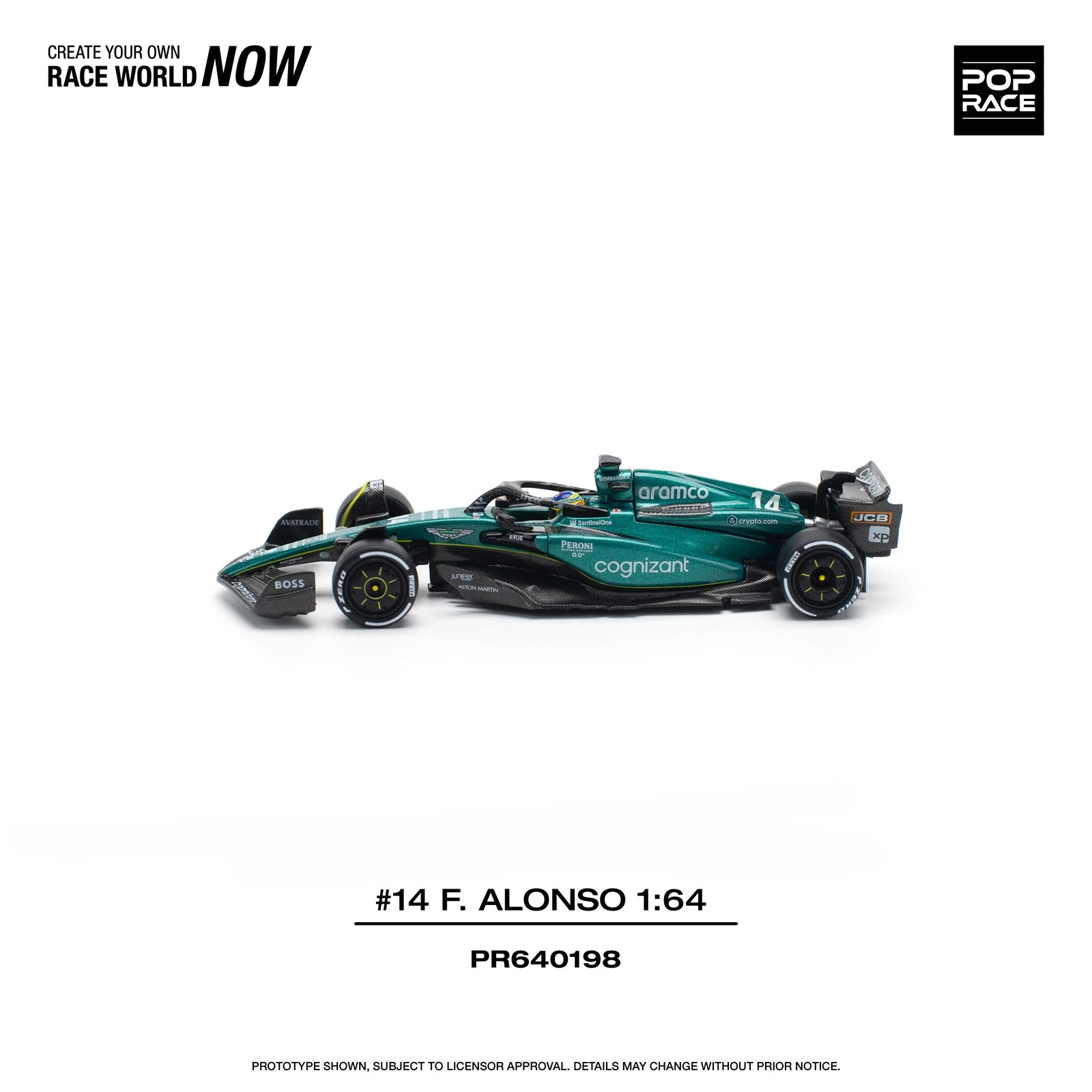 **Pre-order **Xcartoys X POPRACE 1:64 Martin AMR23 2023 Alonso Diecast Model Car