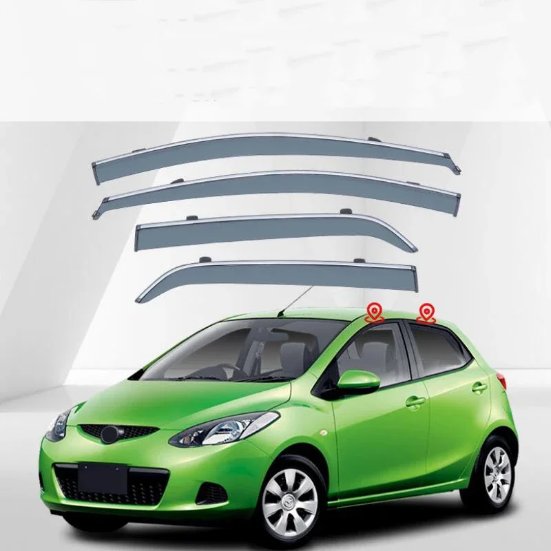 

Window Visor Rain Guard Side Window Deflector Weather Shield For Mazda 2 2007 2008 2009 2010 2011 2012 2013 2014 2015 2016 -2023