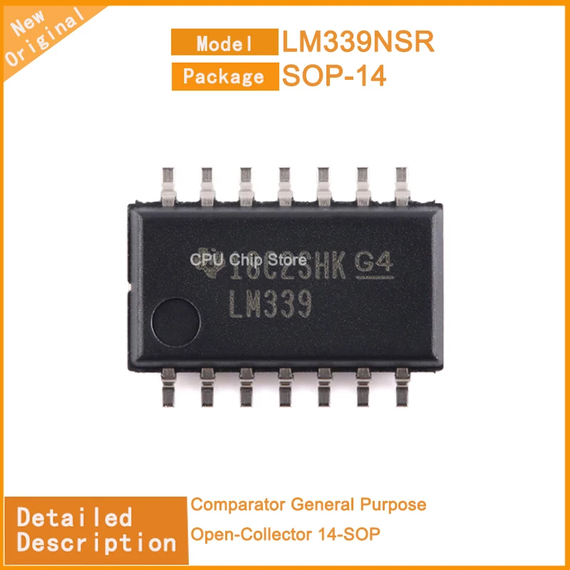 20Pcs/Lot  New Original  LM339NSR  LM339 Comparator General Purpose Open-Collector 14-SOP