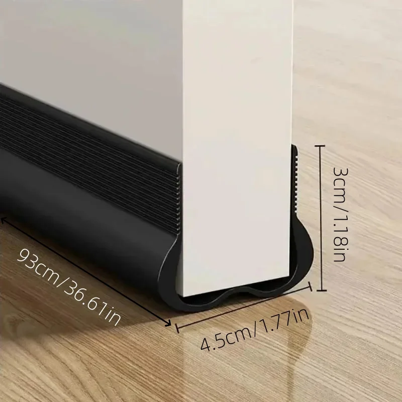 Tira de sellado inferior Flexible de 93cm, insonorización contra el viento y el polvo, tira meteorológica debajo de la cinta de tapón de tiro, 1 ud.