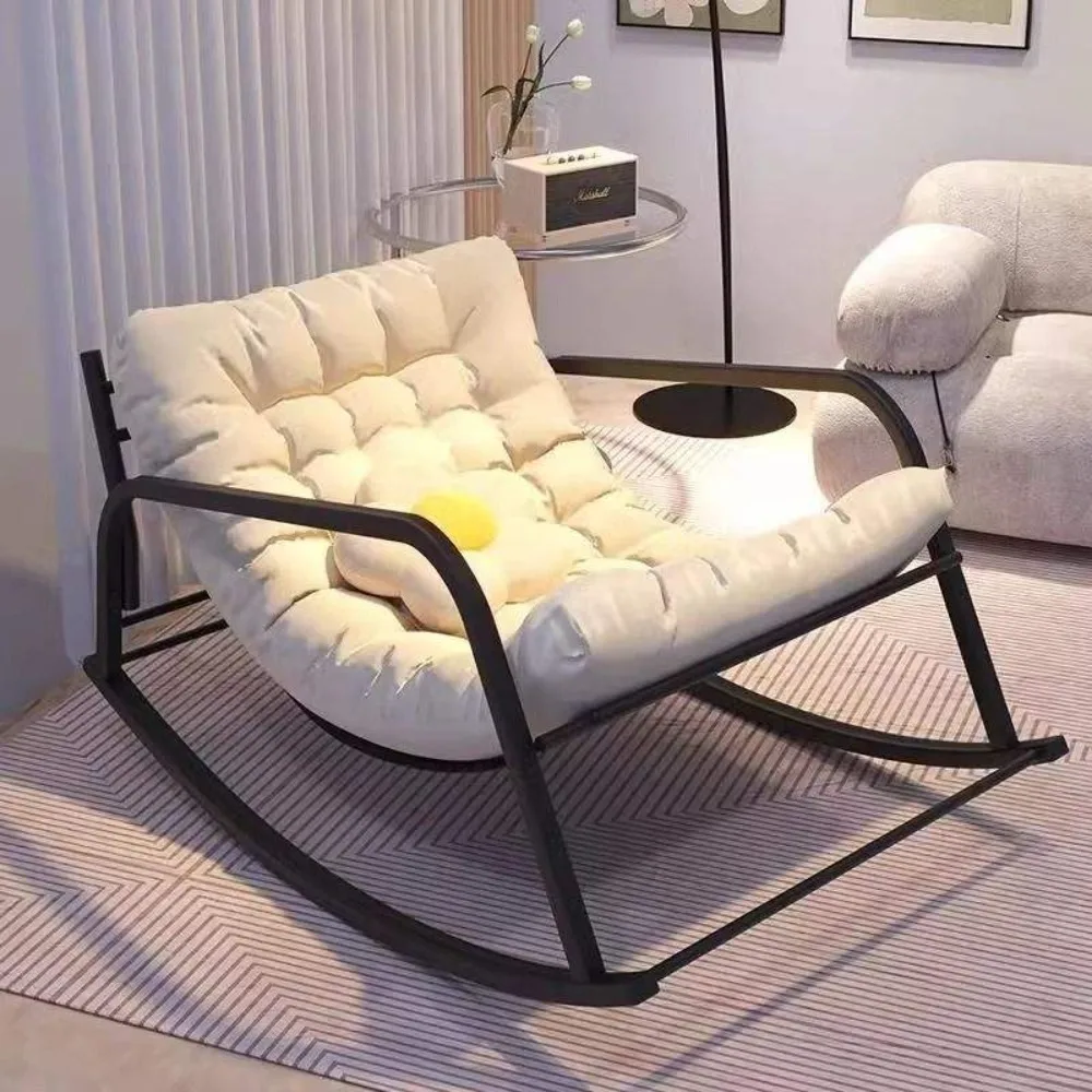 Double Can Lie Can Sleep Sofa Rocking Chair Home Living Room Lounge Chair Modern Light Luxury Rocking Chairs Garden Lazy Sofa