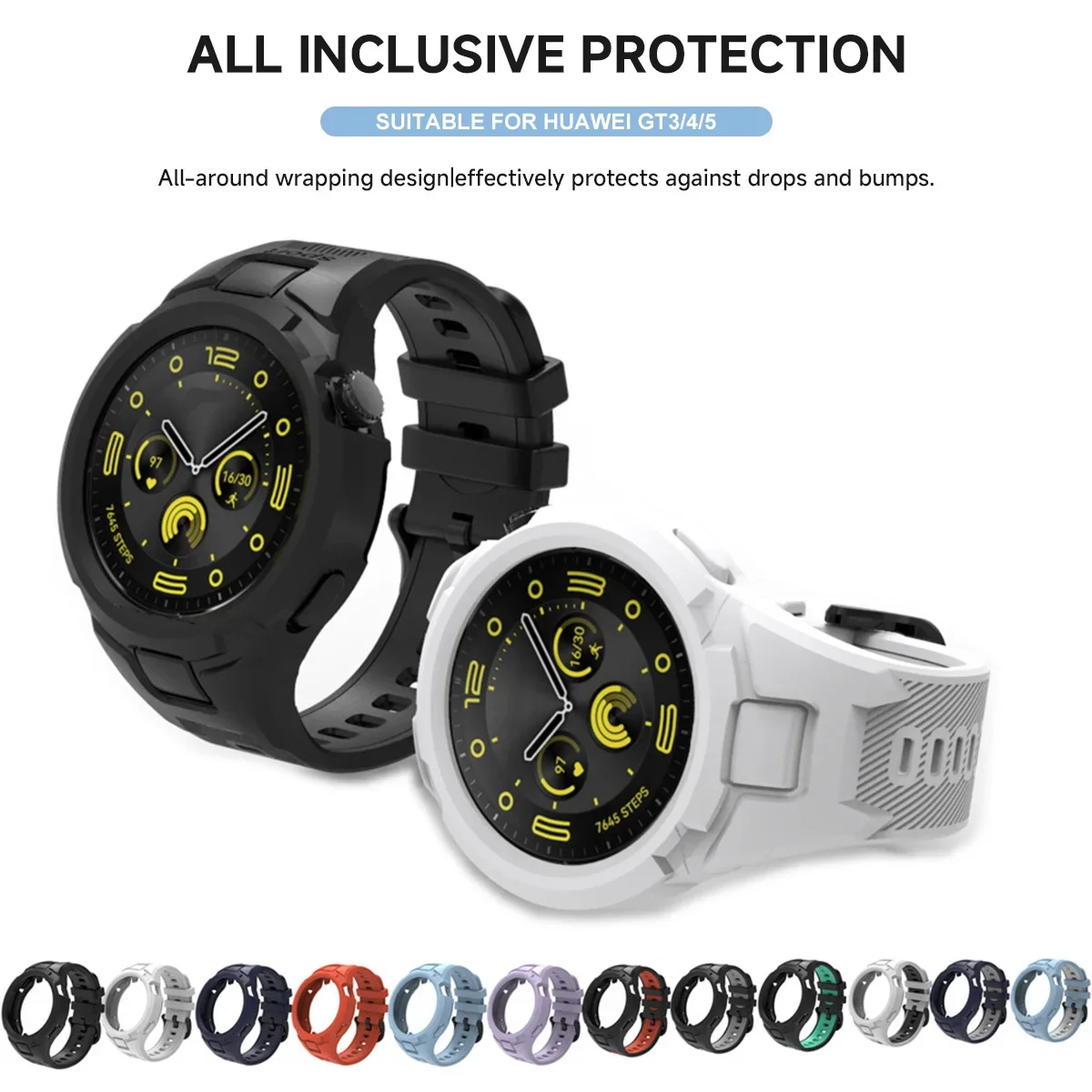 + สําหรับ Huawei Watch GT5 4 41/46 GT3 42 กีฬา Breathable สมาร์ทสายนาฬิกาสําหรับ Huawei Watch GT5 GT4 41/46 มม.
