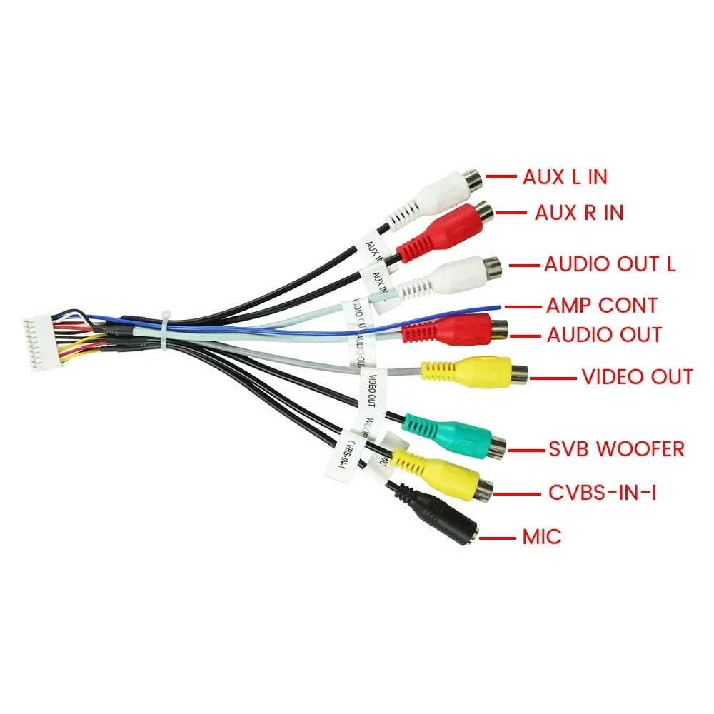 العالمي 20 دبوس متعدد الوسائط الأسلاك المتكاملة تسخير الصوت والفيديو خارج/المدخلات دعم واي فاي لراديو ستيريو السيارة الذكية DVD