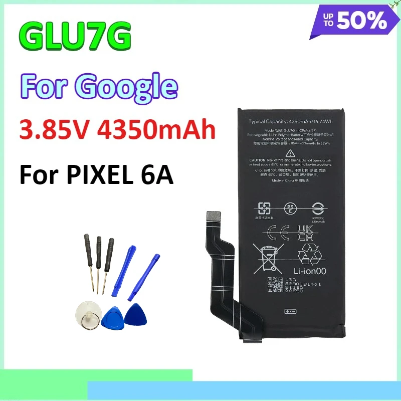 

GLU7G 4350mAh Replacement Battery for Google PIXEL 6A Lithium Battery Mobile Phone Accessories