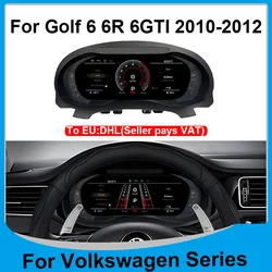 Linux For Volkswagen Golf 6 6R 6GTI MK6 Latest Car LCD Digital Dashboard Panel Instrument Cluster Cock Speedometer Navigation
