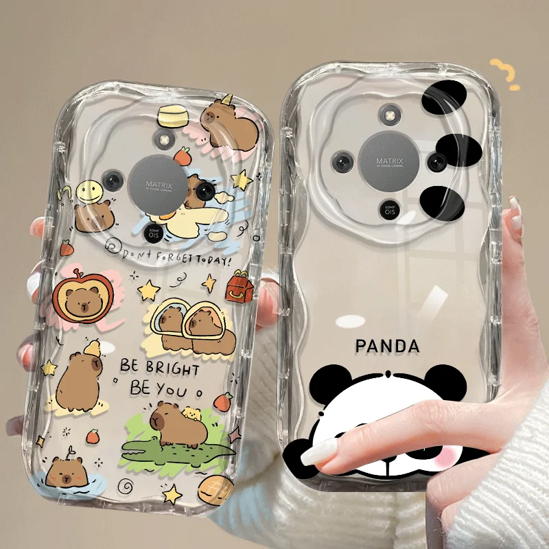 Flexible TPU Case For Honor Magic8 Lite Shockproof Animal Cat Pattern Protective Back Cover Fundas