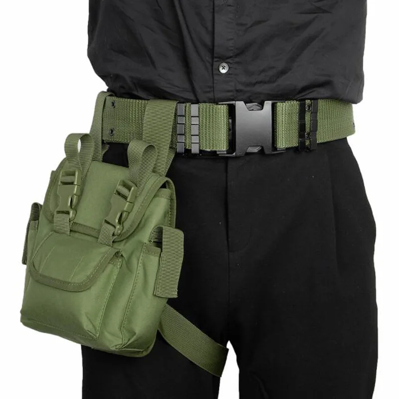 

Тактическая сумка для ног EDC Tool Fanny Thigh Pack Держатель для пистолета Спорт на открытом воздухе Туризм Охота Мотоцикл Верховая езда Рыбалка Поясная сумка