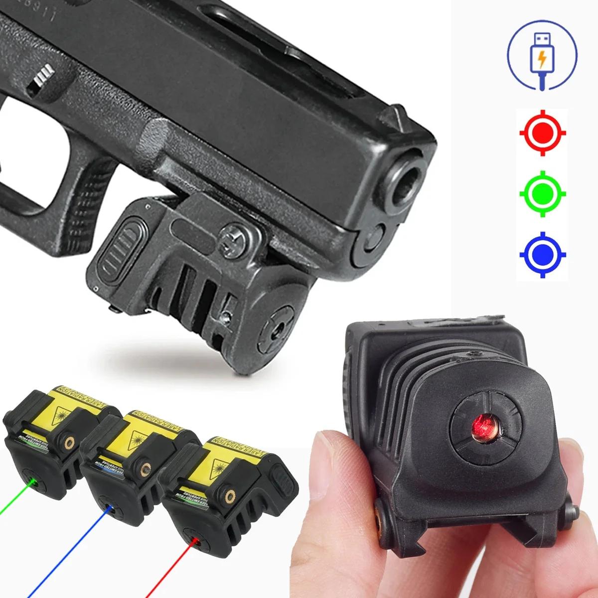 

Taurus G2C G3 G3C TORO 9 мм Мини Зеленый Красный Синий Лазерный Прицел Fit Glock 19 Пистола USB Перезаряжаемый Прицел для стрельбы Reflex Sight