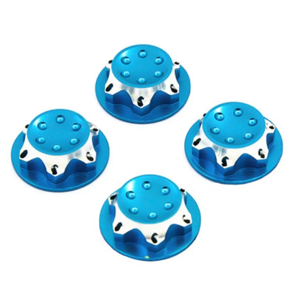 Aluminum wheel hub cover, dust cover, 17mm hex nut for Rc 1:8 x-maxx Summit e-revo Arrma model car, anti-skid wheel cover.