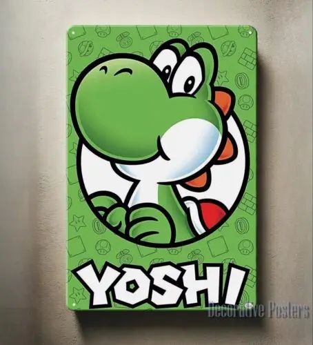 ملصق معدني - لافتة قابلة للتجميع لألعاب الفيديو الفائقة - 20*30 سم - ألومنيوم