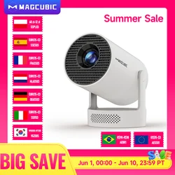 Magcubic Projector Android 11 4K 1280*720P HY300 Dual Wifi 260ANSI 180°flexible BT5.0 Cinema Outdoor Portable Projetor HY300 Pro