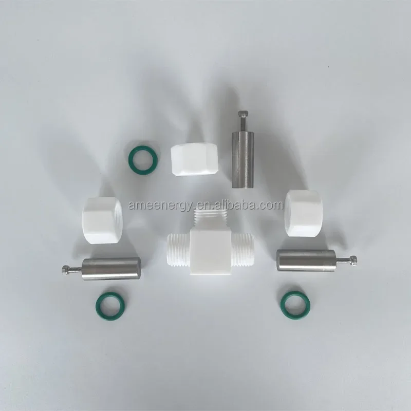 เซลล์จำลองแบบ Swagelok สำหรับการทดสอบแบตเตอรี่ลิเธียมไอออนด้วยเซลล์สามขั้วแบบ Swagelok