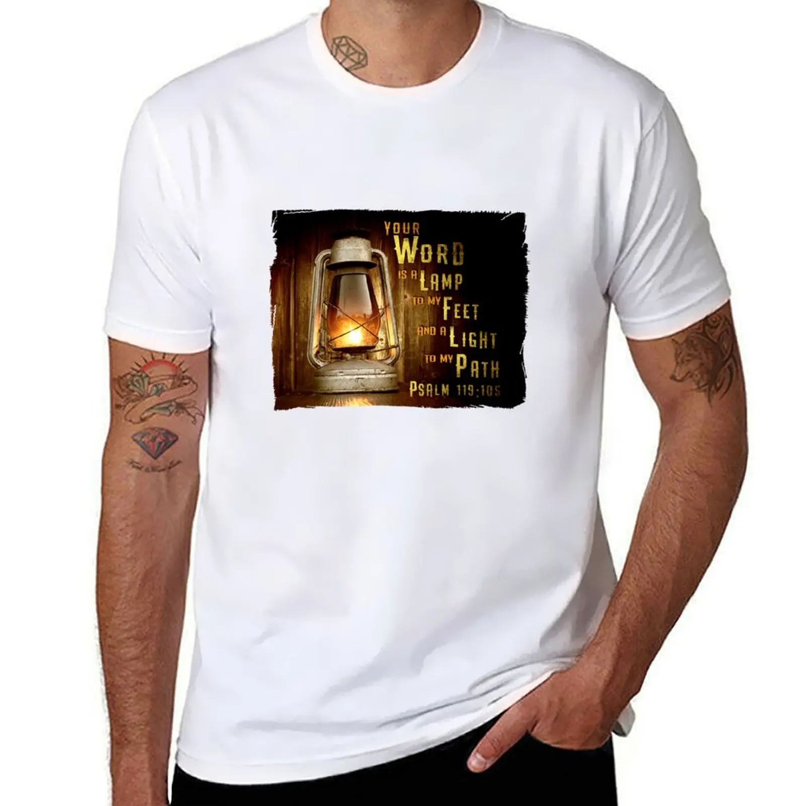 

Psalm 119:105: Your Word Is a Lamp to My Feet T-Shirt t shirt personalised funny t shirts cotton T-Shirt
