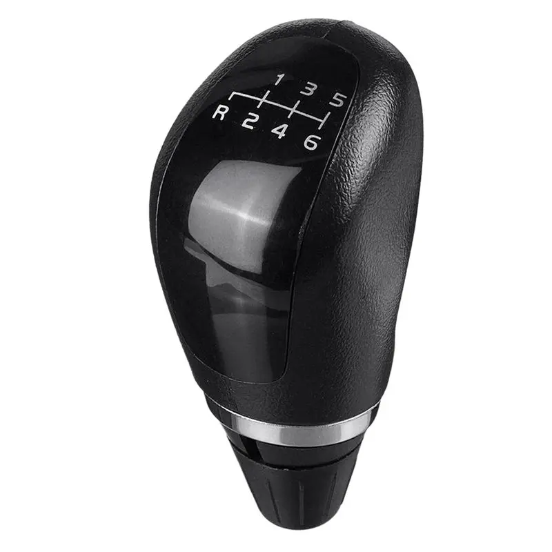 5 Speed Manual Plastic Gear Shift Knob 12Mm Stick Hole (Black) With Car 6 Speed Manual Gear Shift Knob