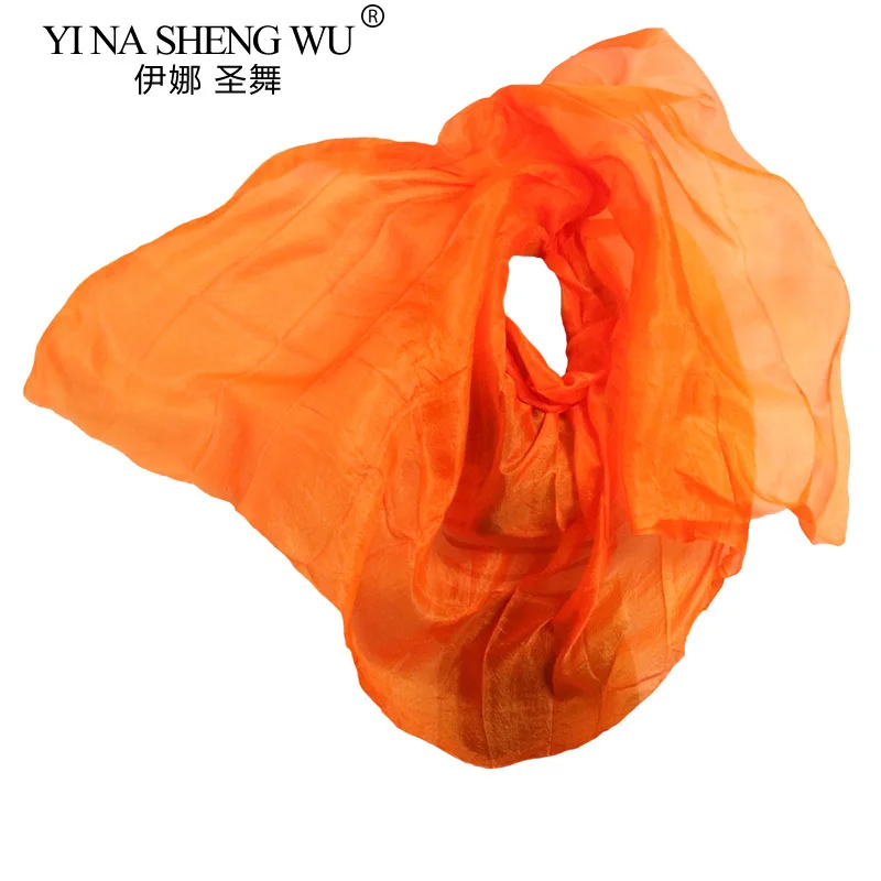 Silk Veil Belly Dance Hand Throwing Performance of Dance Scarves 100% Real Silk Dancer Performance Prop Hand Dyed Customization