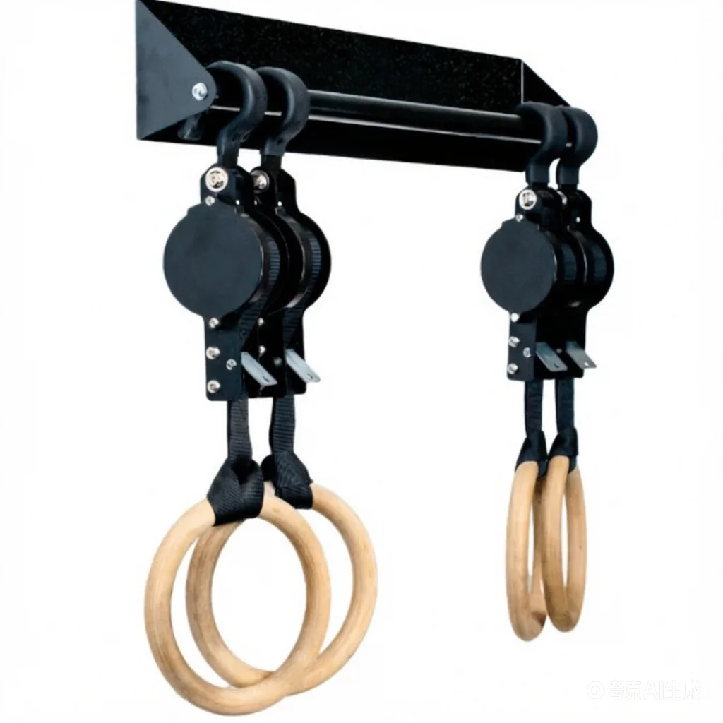 Adjustable adjustable birch gymnastics ring Commercial fitness equipment with straps suitable for home and professional training