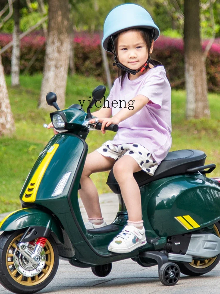 Xl Electric Motorcycle Kids Tricycle Baby Battery Toy Car Can Sit