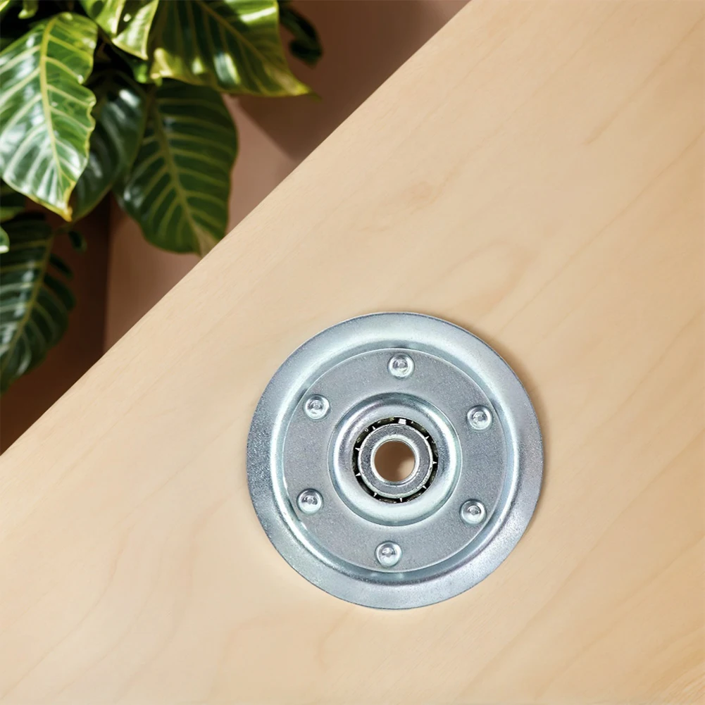 2Pcs Garage Door Cable Wheel 3 Inch Garage Door Wire Rope Guide Wheels Silver Pulley Guide for Replacing Old Damaged Pulleys