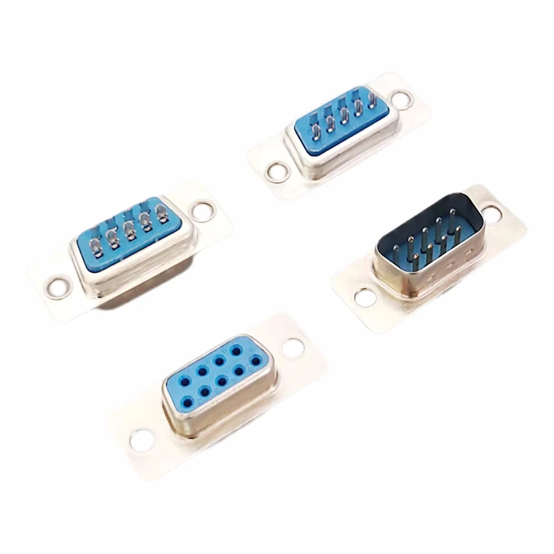 5PCS RS232 DB9 Connector PCB Mount Serial 9 Pin 2 Rows Solder Type Plug D-SUB Male Female Plug Socket Connector E4