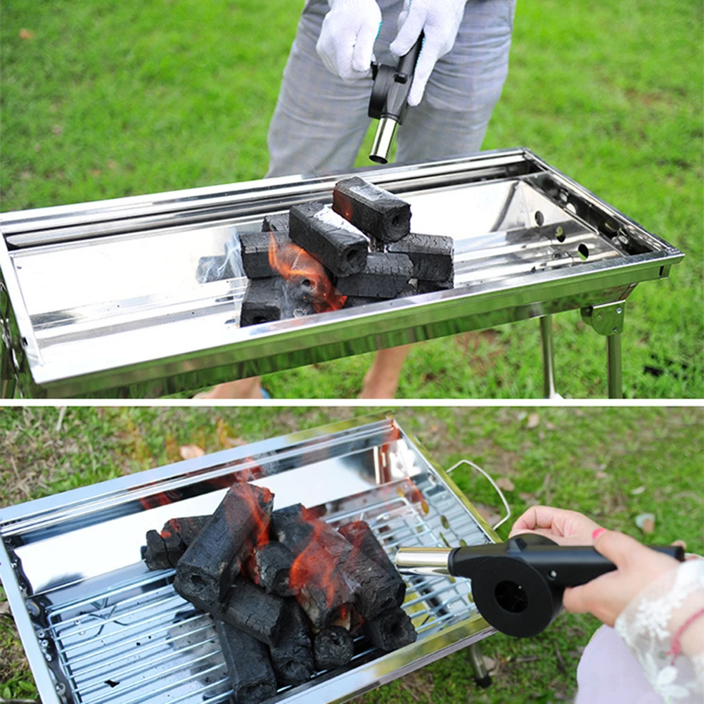 Portable Air Blower Multi-function Manual BBQ Grill Fire Starter Cooking Barbecue Blower Outdoor Camping Barbecue Picnic Tool