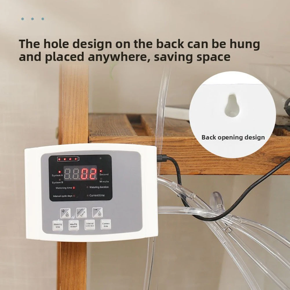 Automatic Solar Watering System Dual Pump with Voice Notifications for Balcony Plants Quiet Reliable ABS Construction